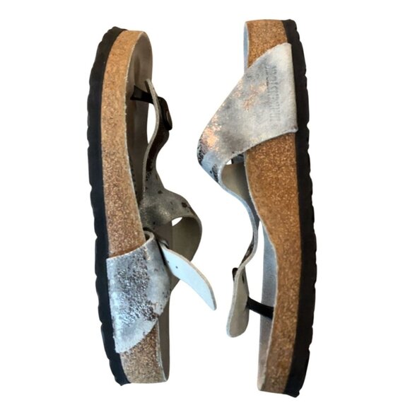 Women's Birkenstock Gizeh Metallic Silver Size EU 39 US 8-8.5‎ - Picture 6 of 12